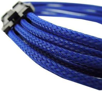 Sleeved PCIe Cable 6+2-Pin, 30 cm, Blue